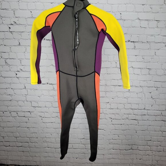 Dive & Sail Multicolor Colorblock Zipped Long Sleeve Wetsuit Kids Size XXL - Picture 2 of 9